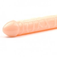 Double Ended Dildo Realistic Flesh Color 12.9"